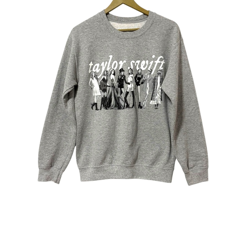 Taylor Swift Size Small Gray Folklore Eras Graphic Sweatshirt Concert Music